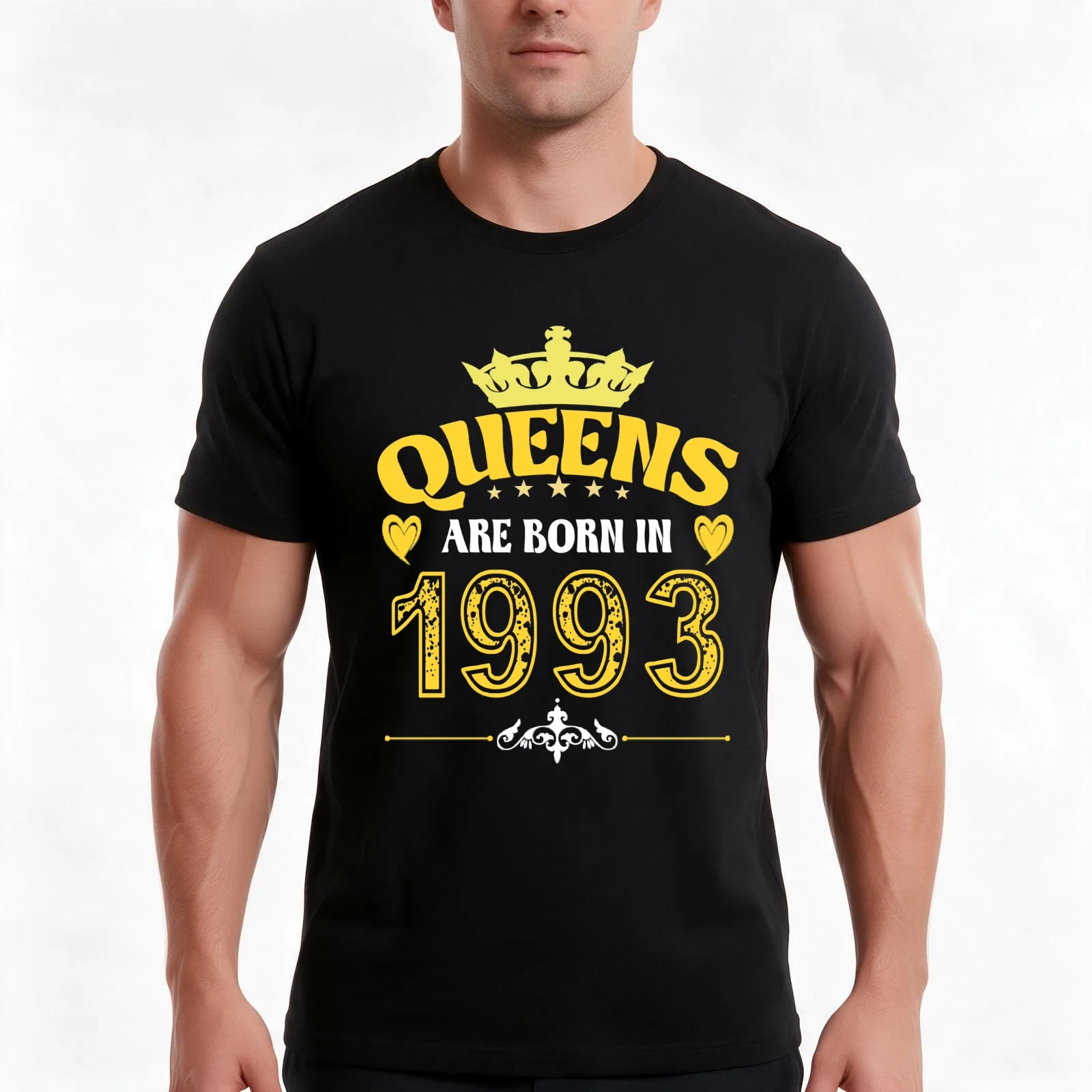 Queens Are Born In 1993 T-Shirt Summer Casual Cotton Tee Oversized Streetwear Tops Vintage Graphic Print Unisex Men Women