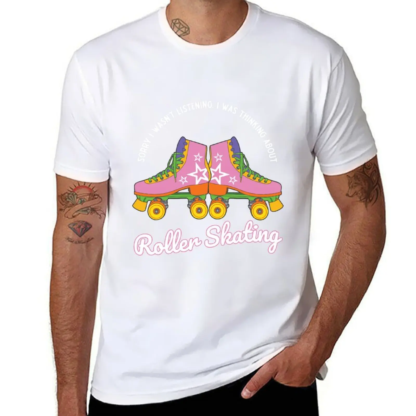 

Retro Rollerskating skating 70s Roller Skates T-Shirt cotton t shirt man man t shirts cotton T-Shirt