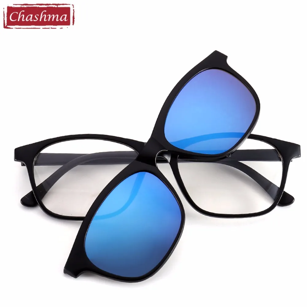Chashma Brand Clip Sun Glasses Optical Glasses Frame with Clip Polarized Sunglasses for Women and Men Magnetic Glasses