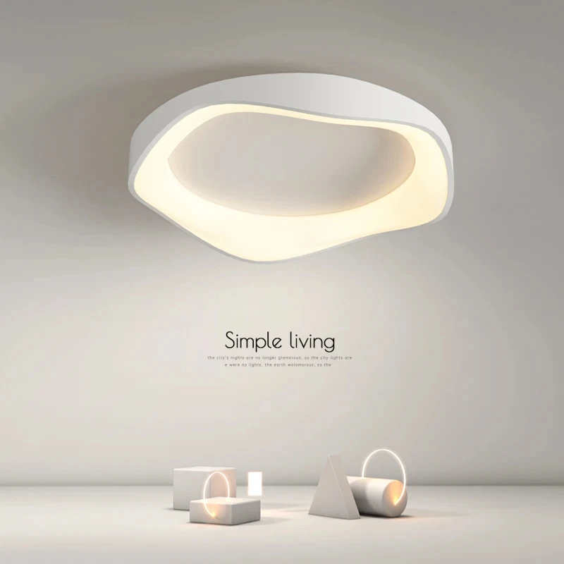 Simple Modern Circular Ceiling Lamp Led Ceiling Chandelier Living Room Master Bedroom Lamp Nordic Interior Home Decor Fixture