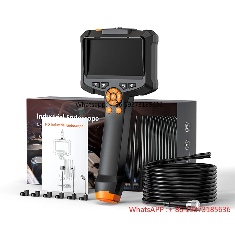 

Industrial Borescope 2MP IP67 Waterproof 4.3Inch 8.5mm Rigid Handheld Portable AV Endoscope Sewer Pipe Inspection Inspect -