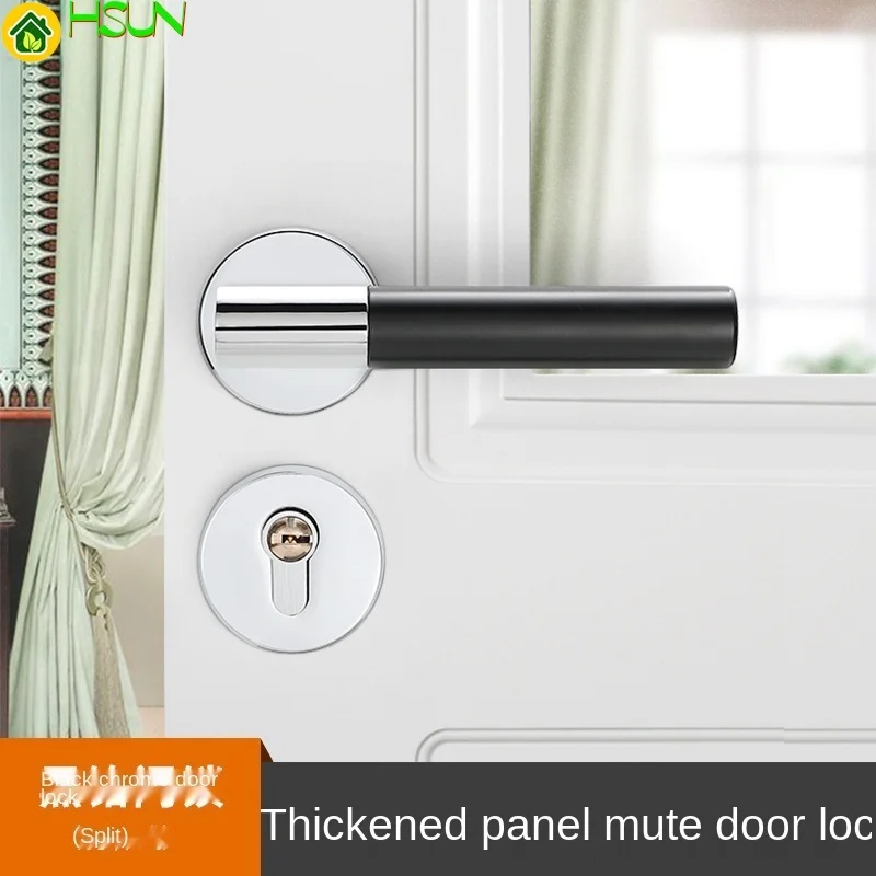 

modern simple indoor toilet door lock bedroom split American mechanical handle door lock