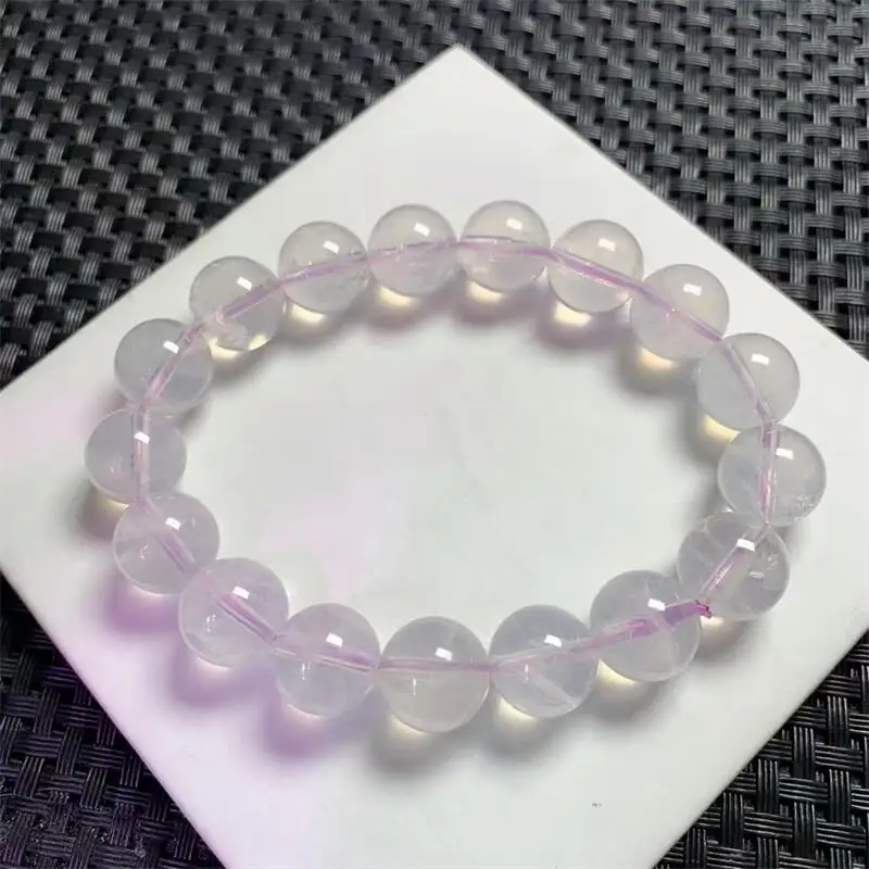 

12MM Natural Albite Jadeite Quartz Bracelet Women Fashion Round Stone Elegant Healing Strand Bangles Wristband Gift 1PCS