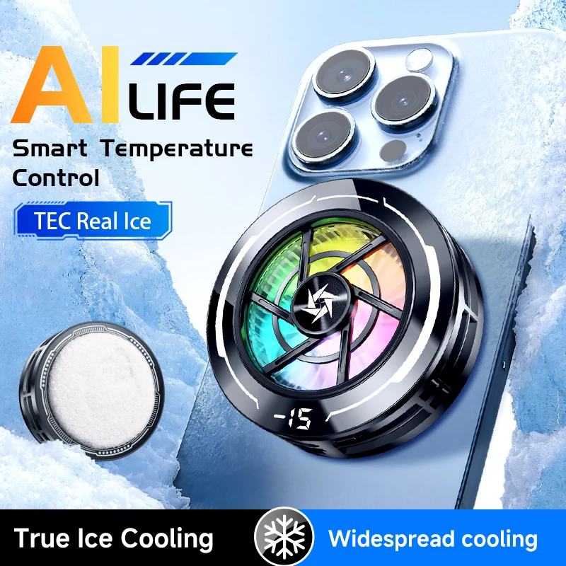 

Портативный магнитный и накладной кулер SL70 2-в-1 для быстрого охлаждения мобильных телефонов с полупроводниковым охлаждением и цифровым дисплеем