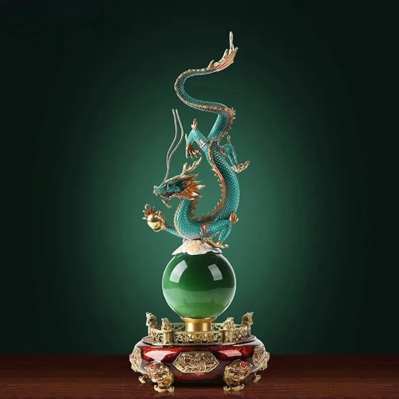 

Jubao Lucky Dragon Ornament Office Bookcase Ornament