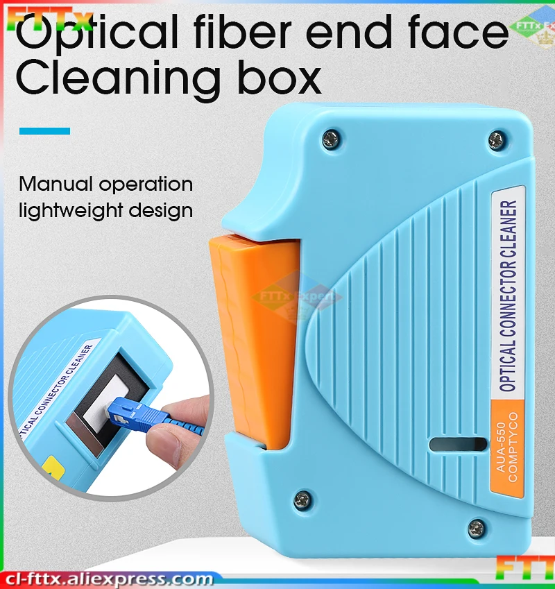 

Fiber End Face Cleaning Box SC/FC/LC/ST Connector Cleaner Tools Fiber Wiping Tool Optical Fiber Flange Cleaner Cleaning Cassette