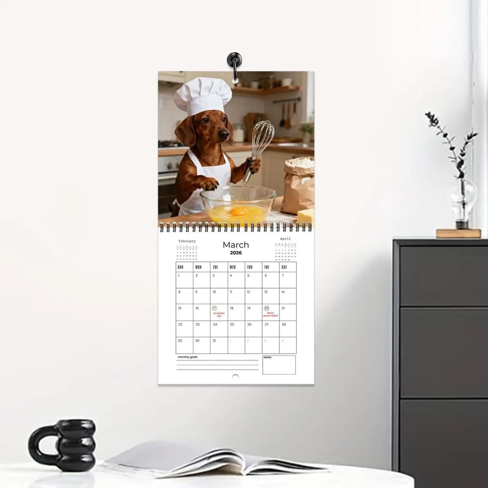 

2026 Calendar Dachshunds Weekly And Monthly Planner Dog Calendar 2026 For Appointment Holiday Bedroom Living Room Kitchen Fridge