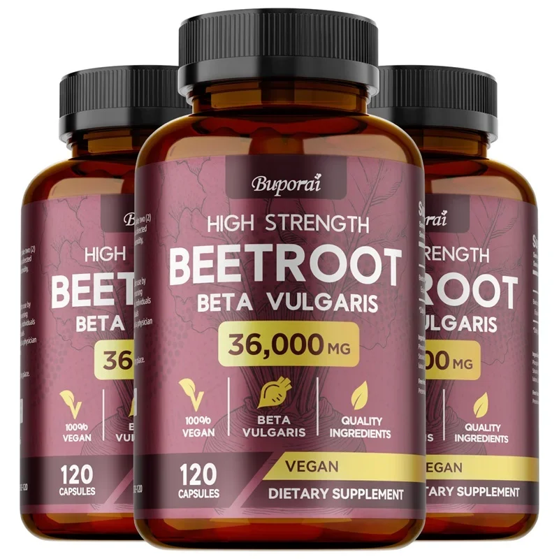 Beetroot Capsules - Improves Blood Circulation, Enhances Endurance, Provides Antioxidants, Supports Cardiovascular Health