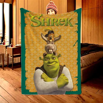 Designer Blanket Oversized 200x300 Shrek Custom Blankets for Decorative Sofa Bed Throw Home and Decoration Fluffy Soft Blankets