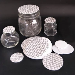 200Pcs Self-adhesive Foam Pressure Sensitive Seal Cap Lining Tamper Resistant Seals Liner For Cosmetic Jar Bottle Pot 20mm-82mm