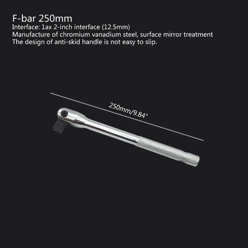 180° Rotating Handle for 1/2" Connetor Wrench Extension Handle Professional