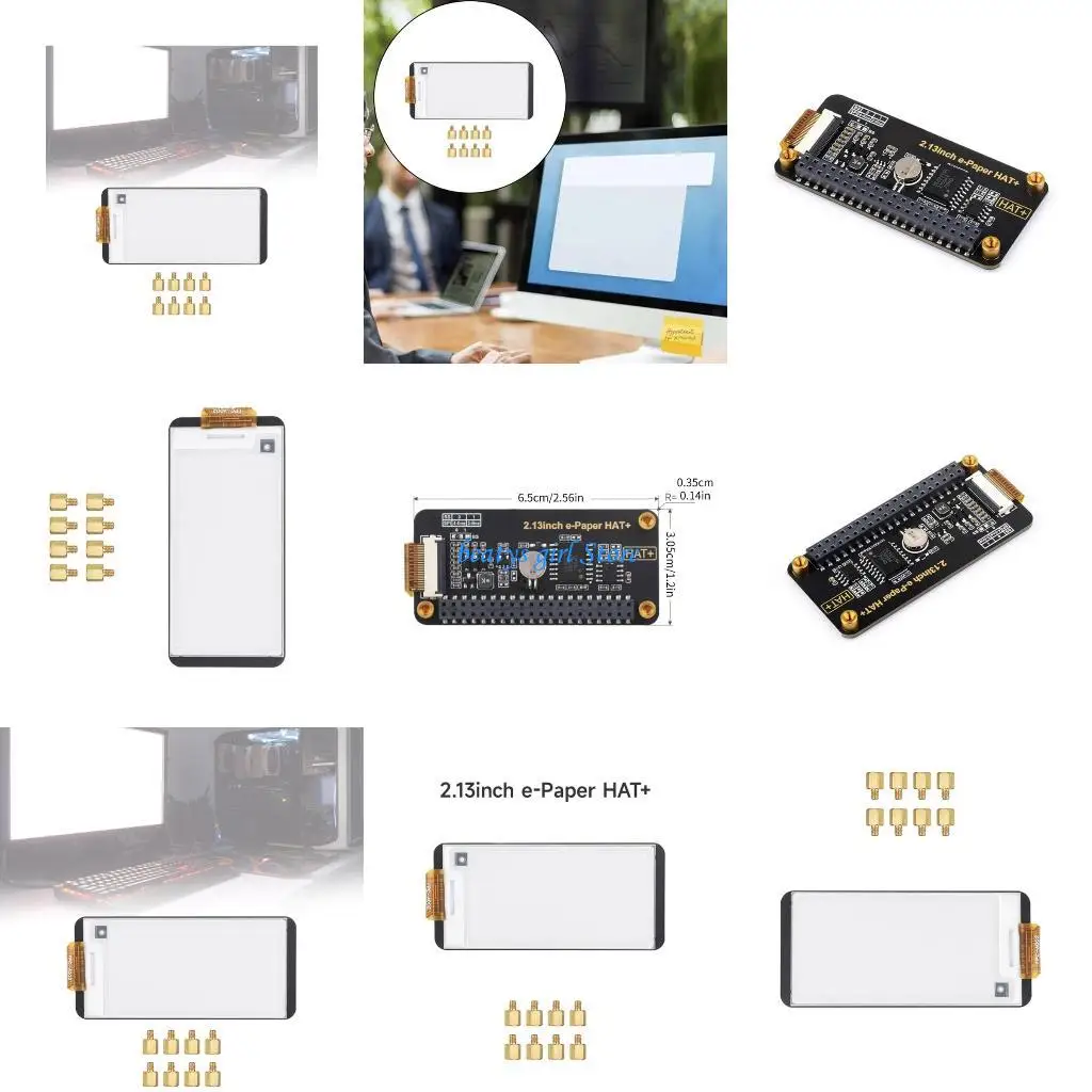 

C7AB 2.13inch Electric Display HAT+ 250x122 Resolution 3.3V Electric Screen Module Black White Two-Color Display