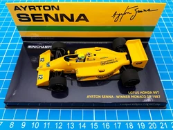 Minichamps 1:43 F1 99T 1987 Ayrton Senna Da Silva Monaco Simulation Limited Edition Resin Metal Static Car Model Toy Gift