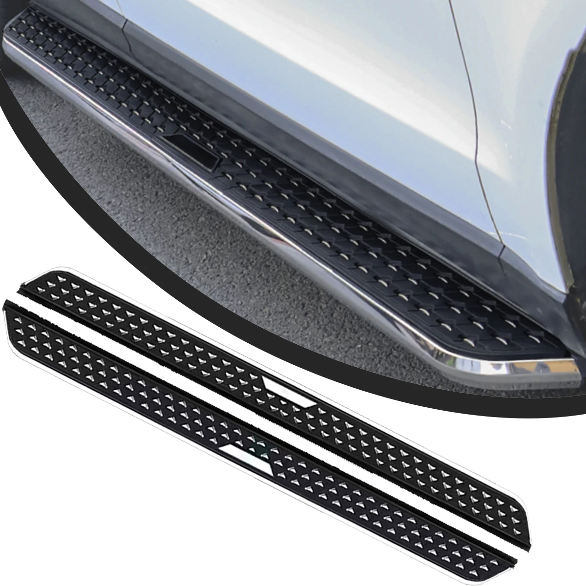 2 pcs side step fit for cherry Jaecco j7 2024 Running Board Side Step Nerf Bar Aluminium (with brackets)