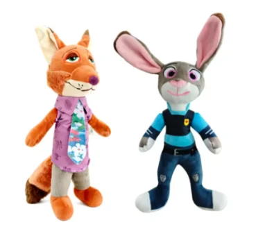 ของเล่นตุ๊กตาผ้ากำมะหยี่จากภาพยนตร์การ์ตูนดิสนีย์ ซูโทเปีย นิค ไวลด์ กระต่ายจูดี้ ฮ็อปส์ ของขวัญคริสต์มาส