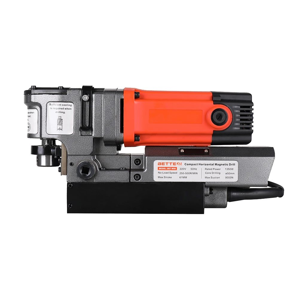 

BET-50W 50mm Annular Cutter Drill 180mm Height Compact Low Profile Horizontal Magnetic Drill For Tight Space