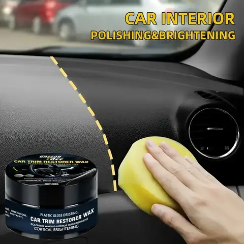 Agente de reparación de plástico transparente para coche, agente de recubrimiento de cera para renovación de paneles y interiores de coche, cera para pulir automóviles