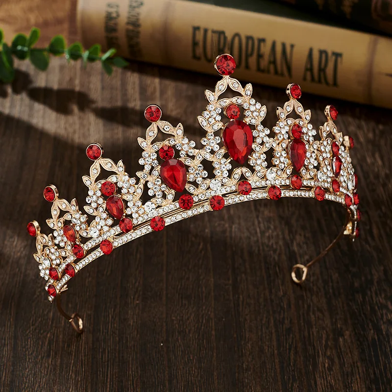 Wedding Hair Accessories Baroque Rhinestone Crystal Crown Tiara Wedding Crown Headdress Party Crown Bridal Hair Jewelry Tiaras