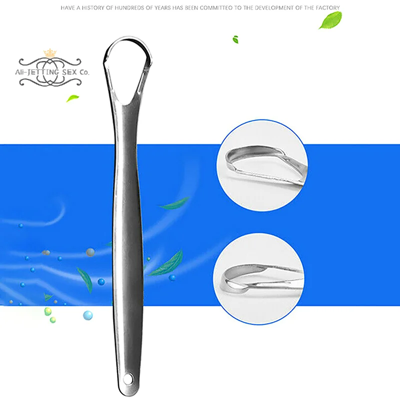 Aço inoxidável Tongue Scraper, Silver Metal Cleaner, Eco-friendly, Oral Care Fresh Tool, escova de respiração reutilizável, 3 Pcs