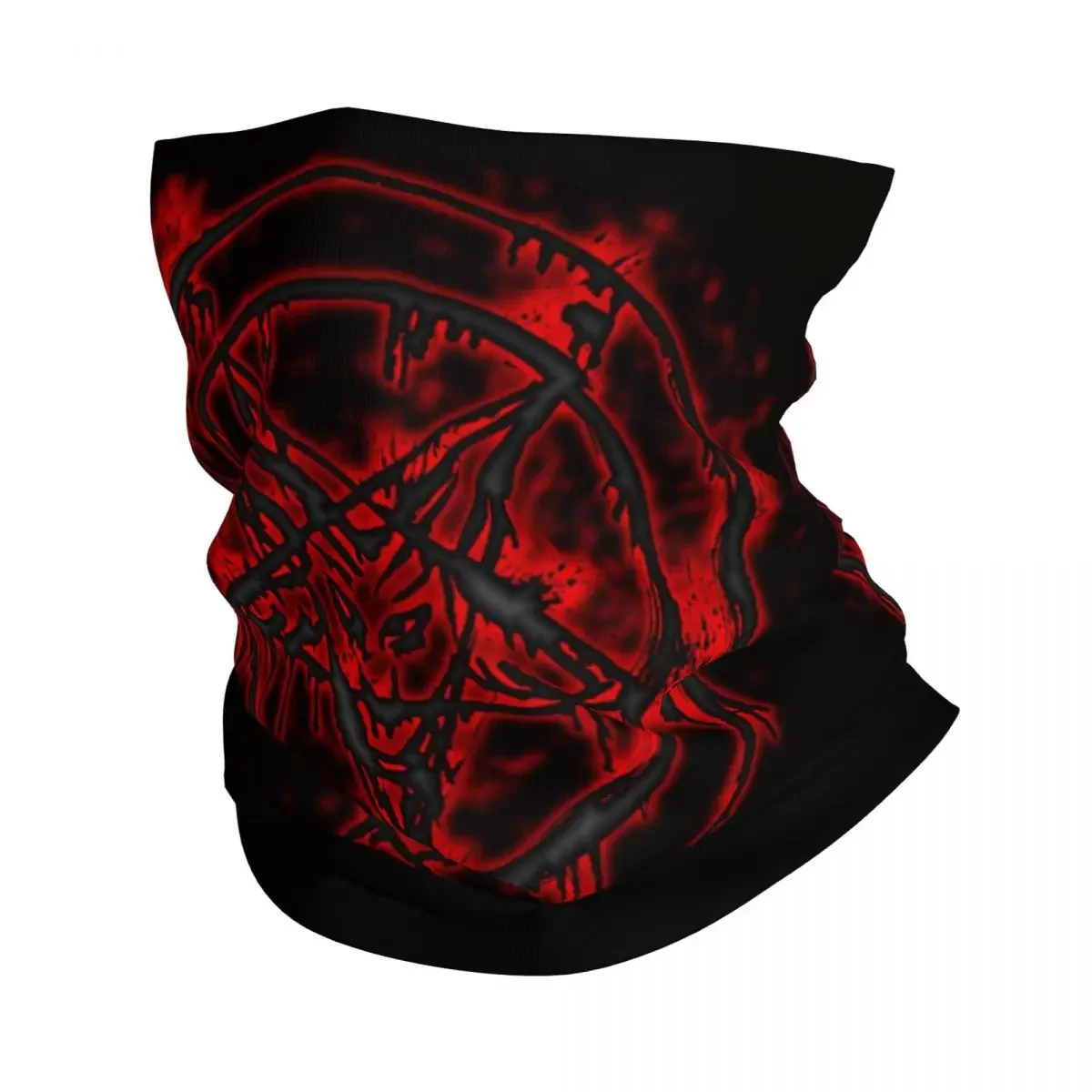 Pentagram-Satanism-Sigil-Of-Baphomet-Devil Bandana Neck Cover Printed Magic Scarf Warm Headwear Hiking Fishing Adult Windproof