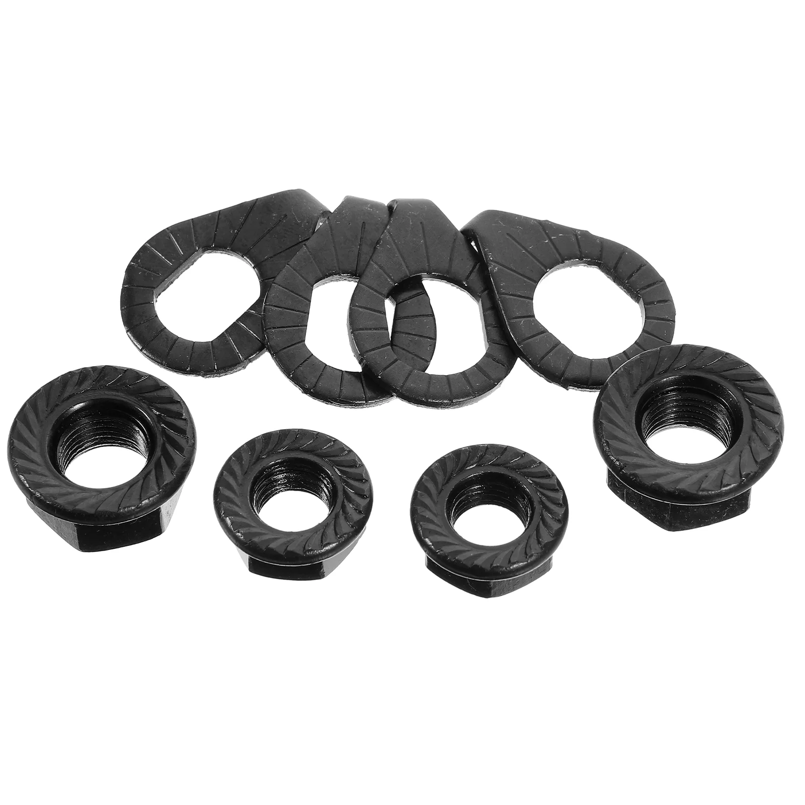 

1 Set Axle Nuts Fastening Bicycle Axle Nuts Metal Flange Nuts Bike Flange Nuts and Hooks iron washers kit