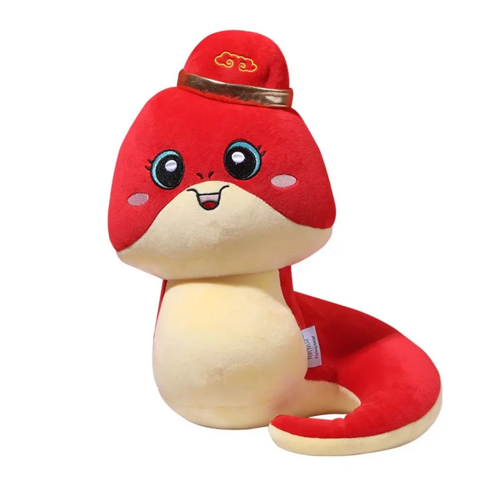 Gifts Creative Zodiac Snake Plush Doll Cute U-shaped Pillow Plush Snake Toy Fluffy Red Cartoon Deformation Pillow Office Nap