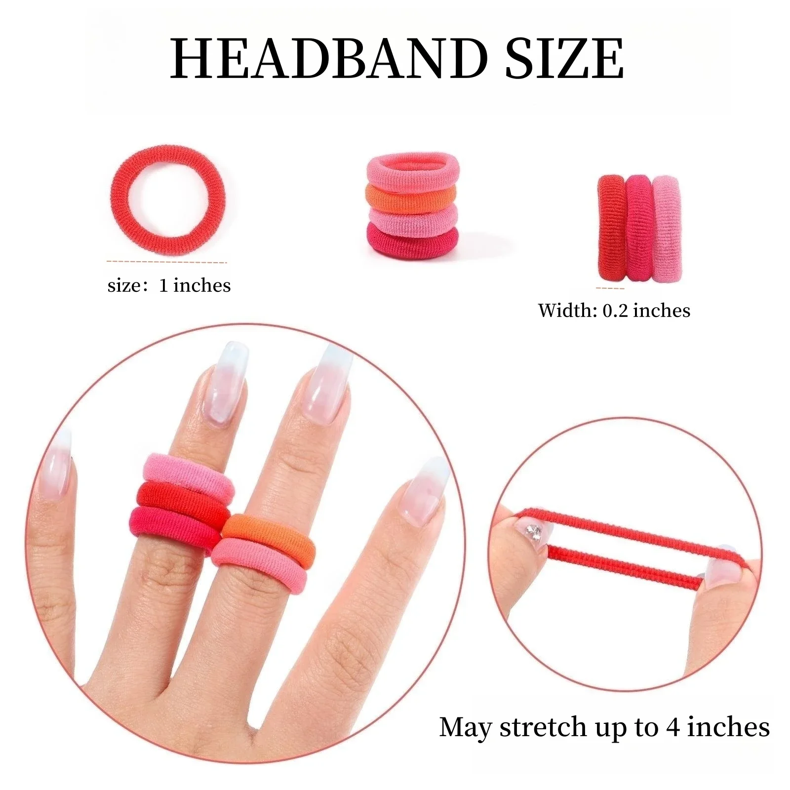 100/300/500PCS Colourful Rubber Bands Hair Bands for Girls Nylon Scrunchies Kid Clips Ties Cute Things Fashion Hair Accessories