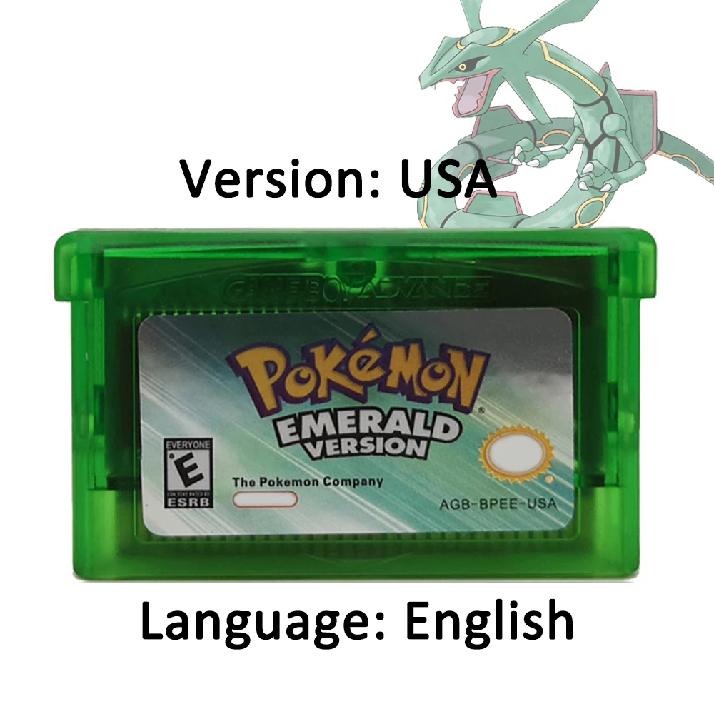 Pokemon Game Card GBA Series 32-bit Video Game Cartridge Console Card Emerald FireRed LeafGreen Ruby Sapphire Multi-language view 4