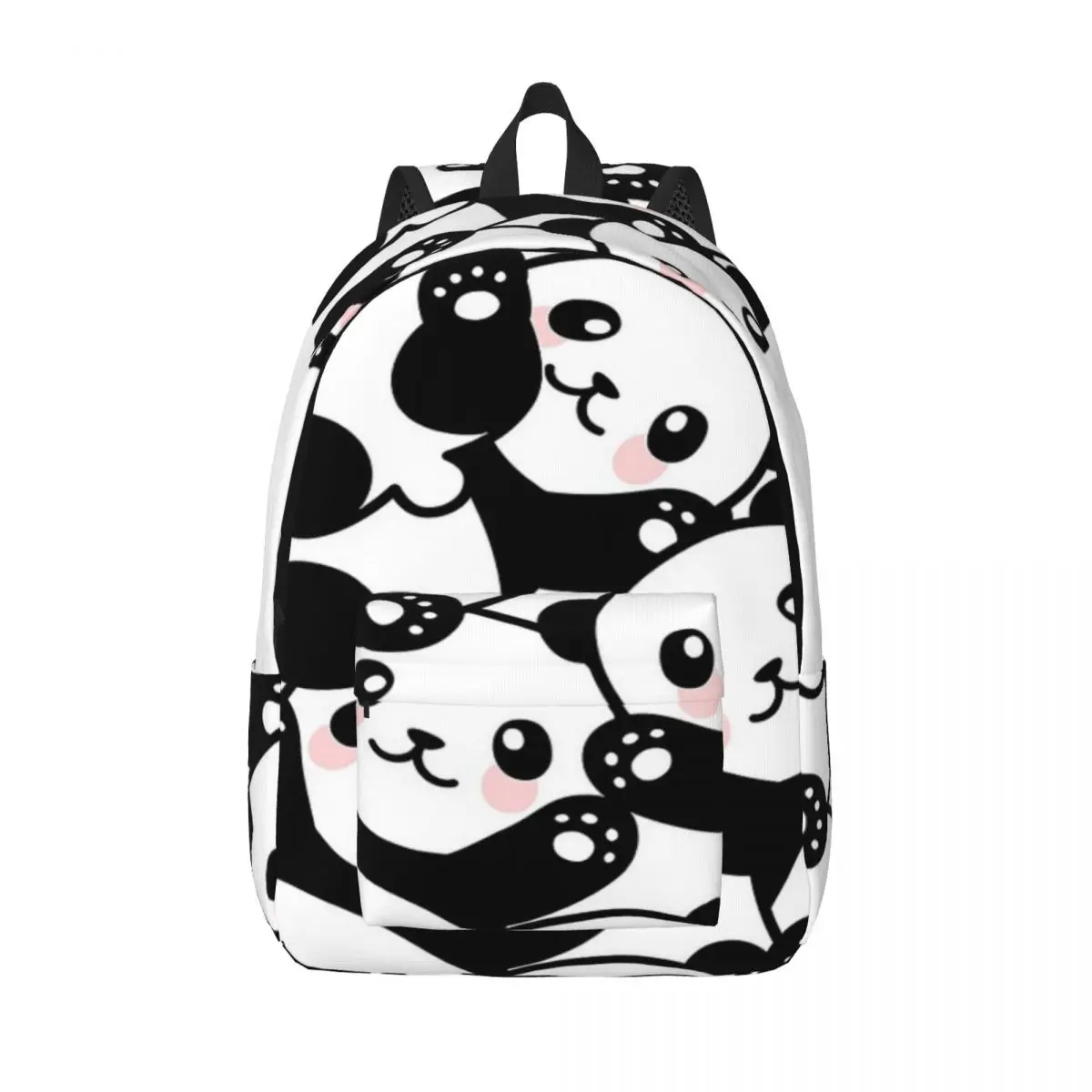 

Cute Cartoon Panda Pile Simple and stylish backpack Canvas backpack Female bags