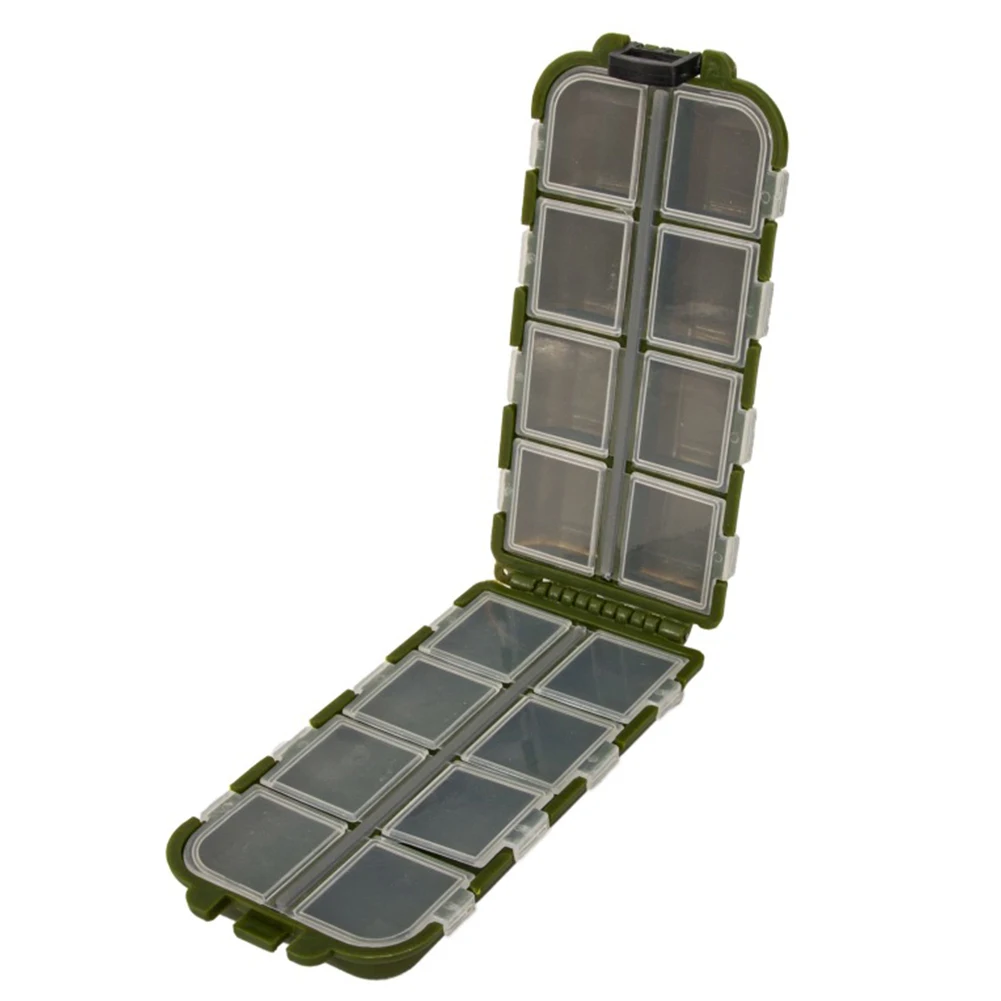 Multipurpose Fishing Bead Hook Holder 13 Compartments Rectangle Fishing Tool Organizer Box Double Sided Fishing Gear Accessories