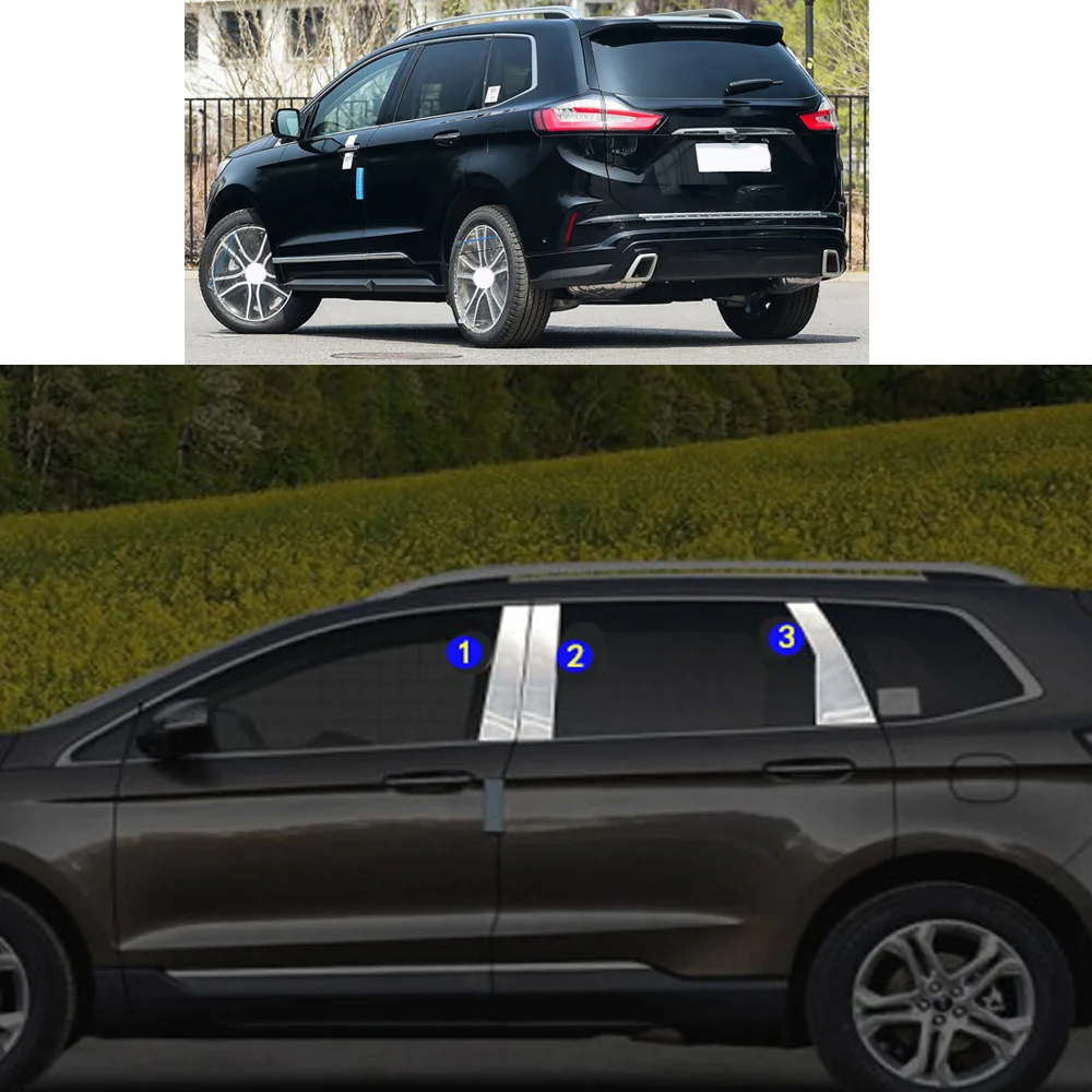 

Car Styling Sticker Garnish Pillar Window Middle Strip Trim Frame Hoods Parts For Ford EDGE 2015 2016 2017 2018 2019 2020 2021