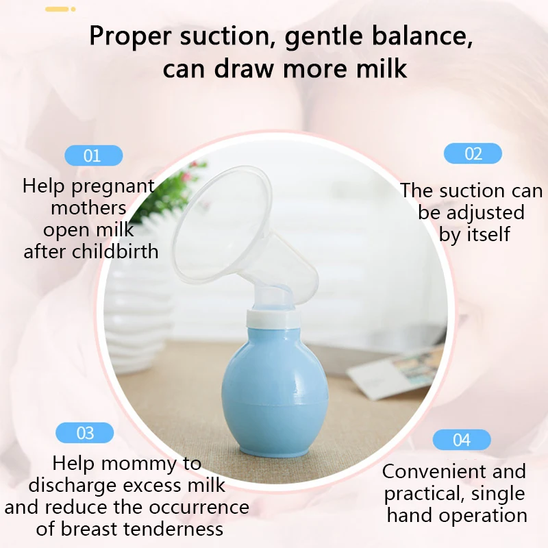 Baby Feeding Manual Breast Pump BPA Free Breast Milk Extractor Nipple Suction Lactation Maternity Breastmilk Breastfeeding Pump