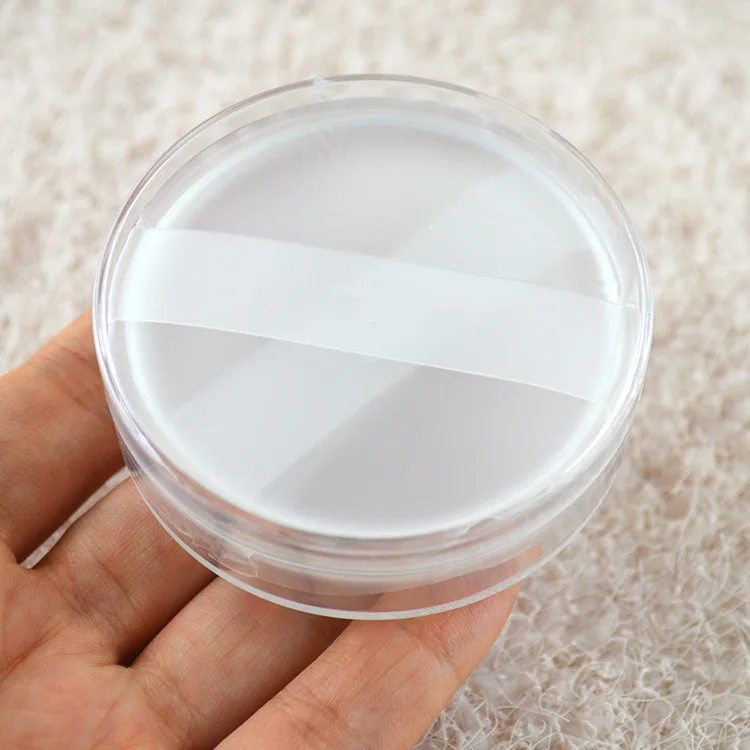 مجموعة إسفنجات مكياج سيليكون على شكل سمكة من جينجينج، 3 قطع مع علبة، إسفنجة تجميل للوجه شفافة كالكريستال لا تمتص البودرة