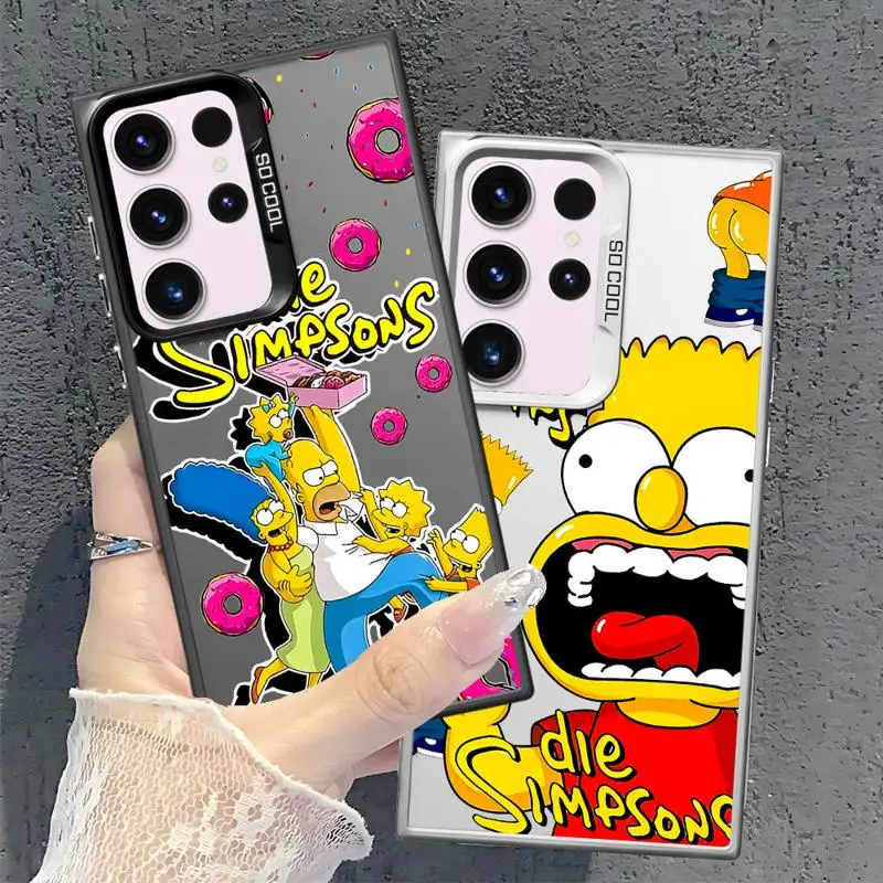 Anime Simpsons Bart Marge phone cases for Samsung Galaxy S24 Ultra case S22 S20 FE S21 Plus Note20 S23 funda Back Shell Cover