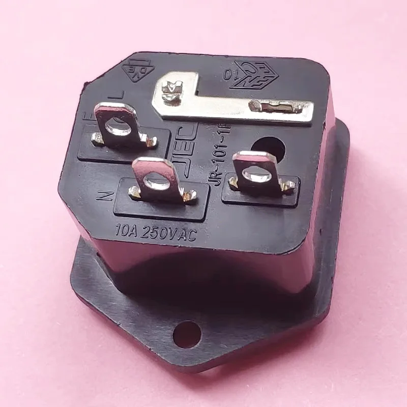 1PCS/LOT  JR-101-1F Black AC power socket panel installation products 2-in-1 socket