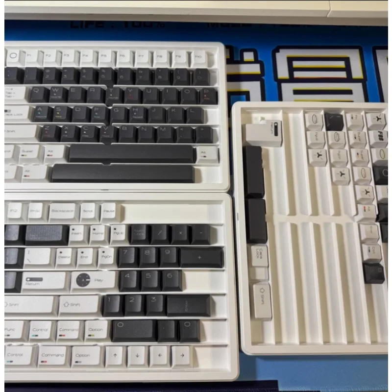 FBB Keycap Play Minimalist Style PBT Five Sided Thermal Sublimation 1.7mm Custom Magnetic Axis Keyboard Dark Gray 145 Keys