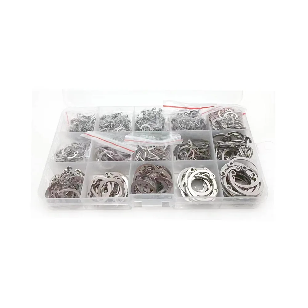 350/700X/set M8-M24 GB893 Acciaio inossidabile 304 Tipo C Anello elastico interno Clip di fissaggio Anello elastico per set di kit assortimento di fori