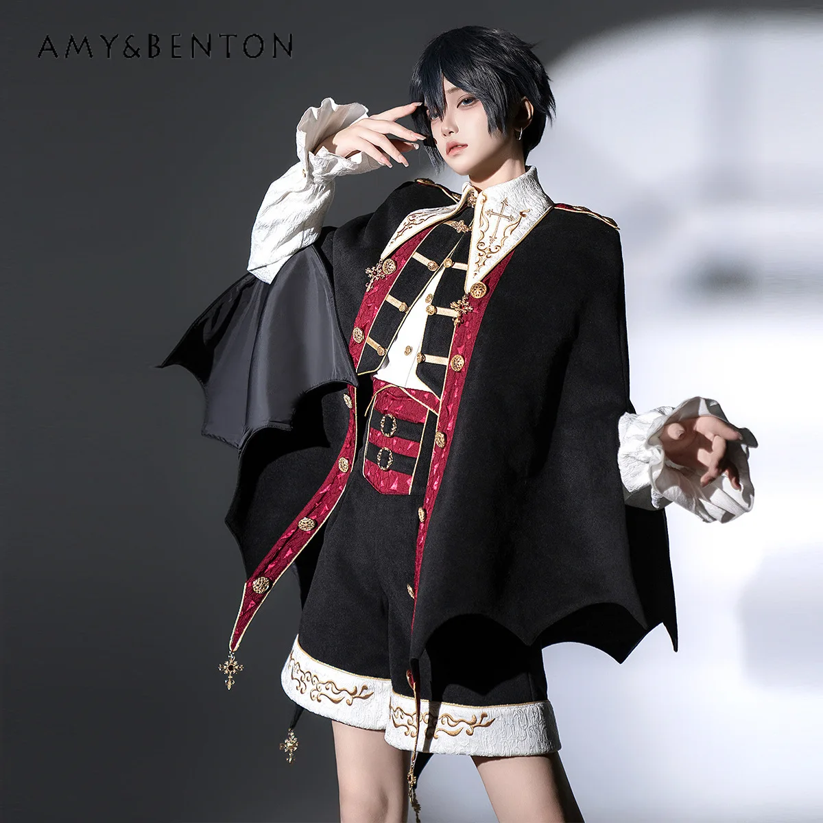 

Original Design Lolita Magic Prince Costume Gothic Style Set Cosplay Retro Court Style Heavy Craft Luxury Embroidery Cloak Suit