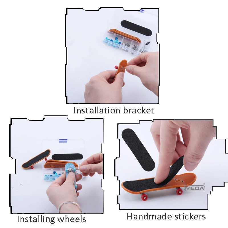 Patinete de dedo para niños, patines de ruedas, Juego de piezas de bicicleta, rampa de cubierta técnica, combinación de lugar, juguetes para el hogar en interiores