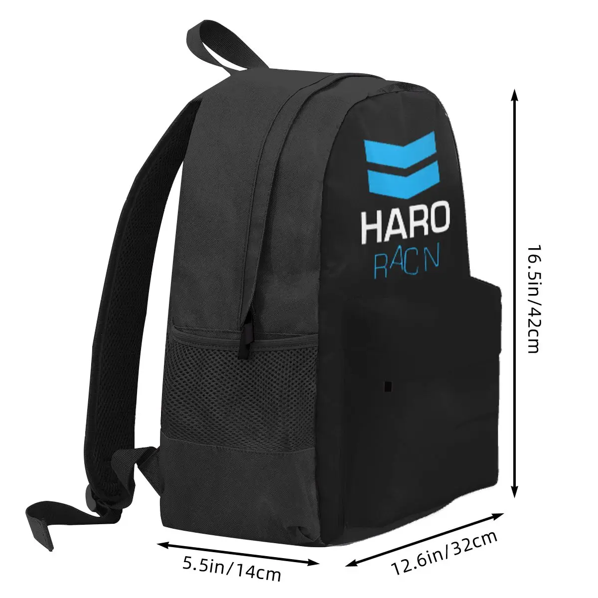 Haro Racn Bluewhite- Old School Bmx Student Backpack School Bag Hiking Travel Daypack for Men Women Bookbag Shoulder Bags