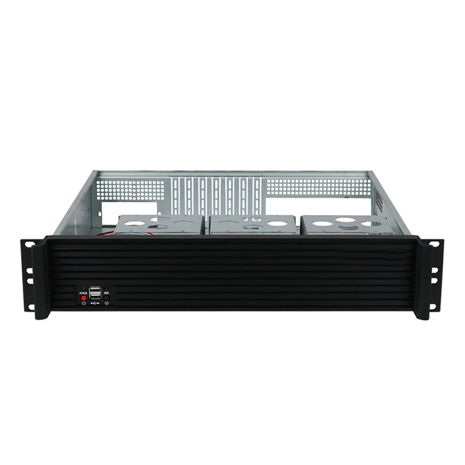 TOP2U400L panel adopts aluminum alloy panel, designed with hidden heat dissipation duct 2U empty server chassis Case