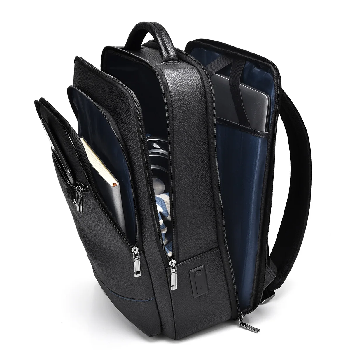 2024 Premium Leather Large Capacity Shoulder Bag Men\'s Business Laptop Bags Business Travel Men\'s Backpacks