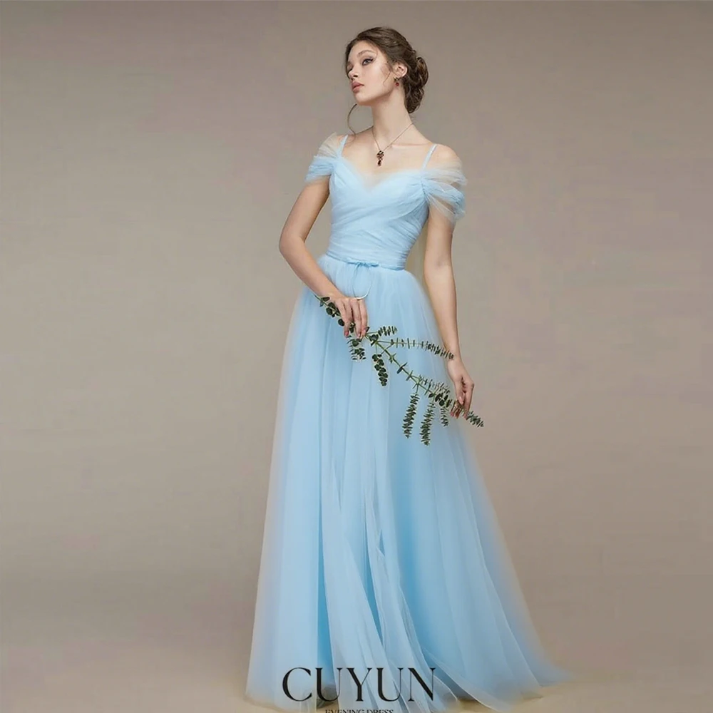 

CUYUN Customized Prom Dress Women Off the Shoulder Evening Dress Party Dresses Graduation Dress Yellow Formal Occasion Gown