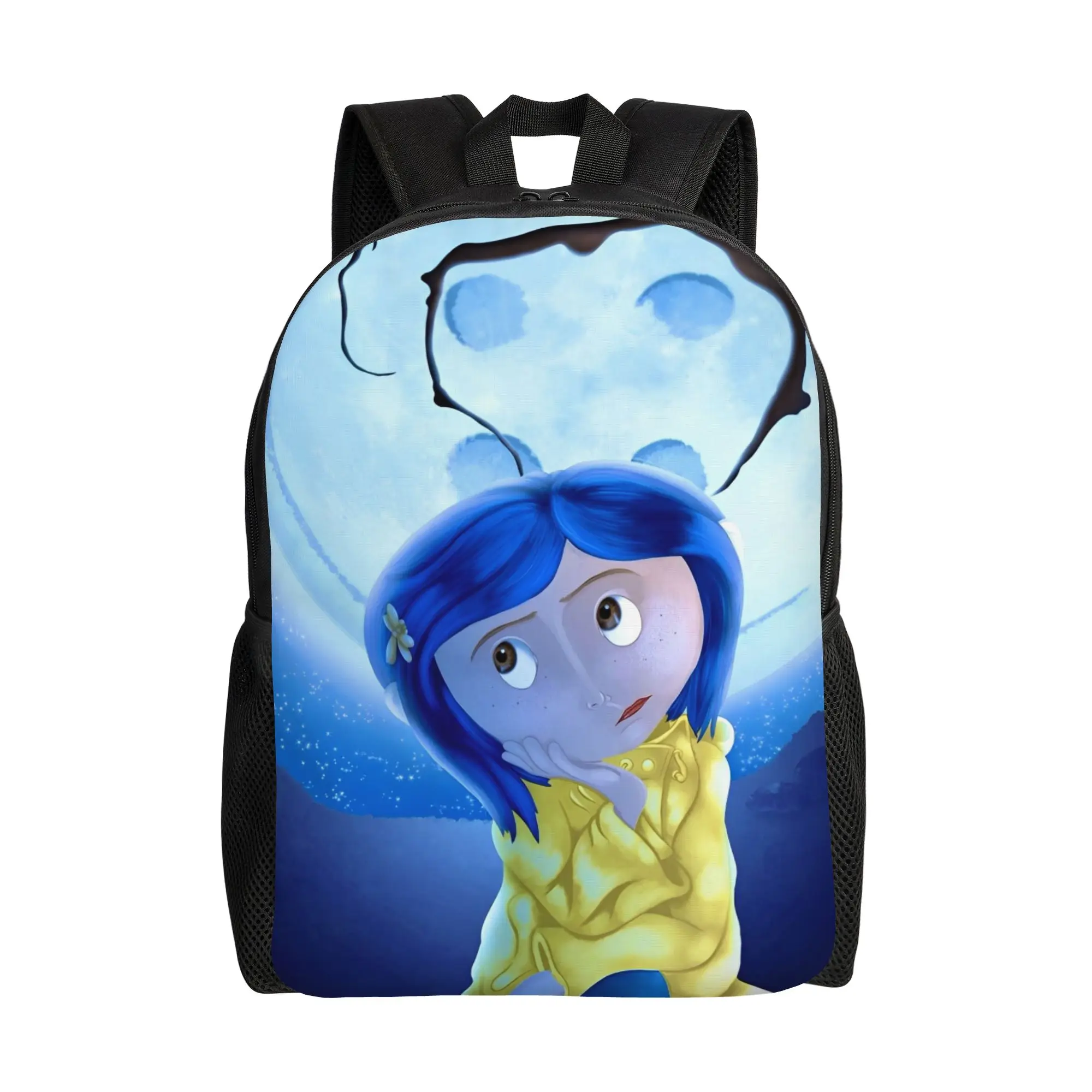 

Coraline Halloween Movie Casual Backpack Outdoor High School Hiking Travel Daypack for Men Women Laptop Canvas Bags