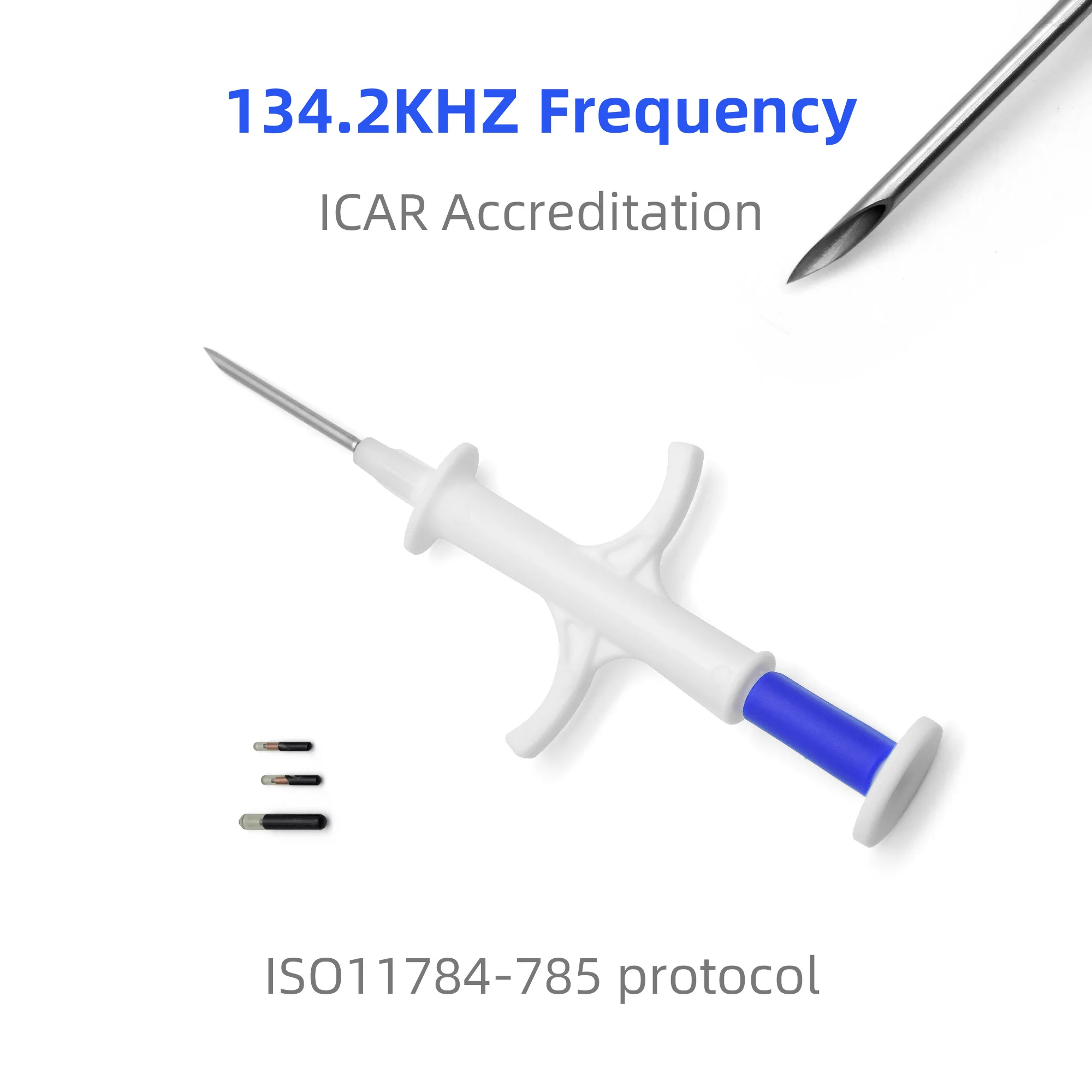 ISO FDX-B 10 قطعة 1.25*7 مللي متر القط الكلب رقاقة الحيوان حقنة ID زرع الحيوانات الأليفة رقاقة إبرة البيطرية تتفاعل حاقن للأسماك تربية الأحياء المائية #2