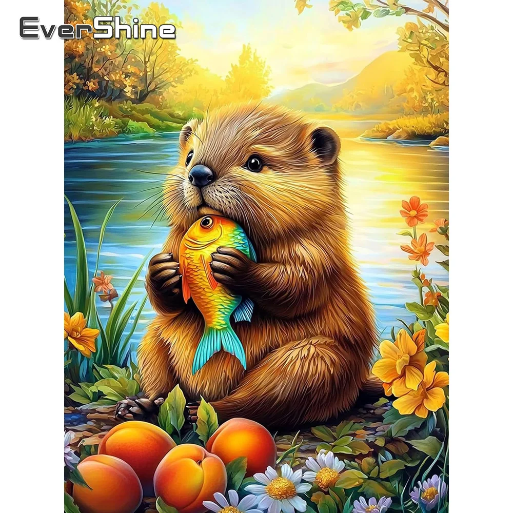Embroidery Fish - Evershine Diamond Embroidery Animal Raccoon Full
