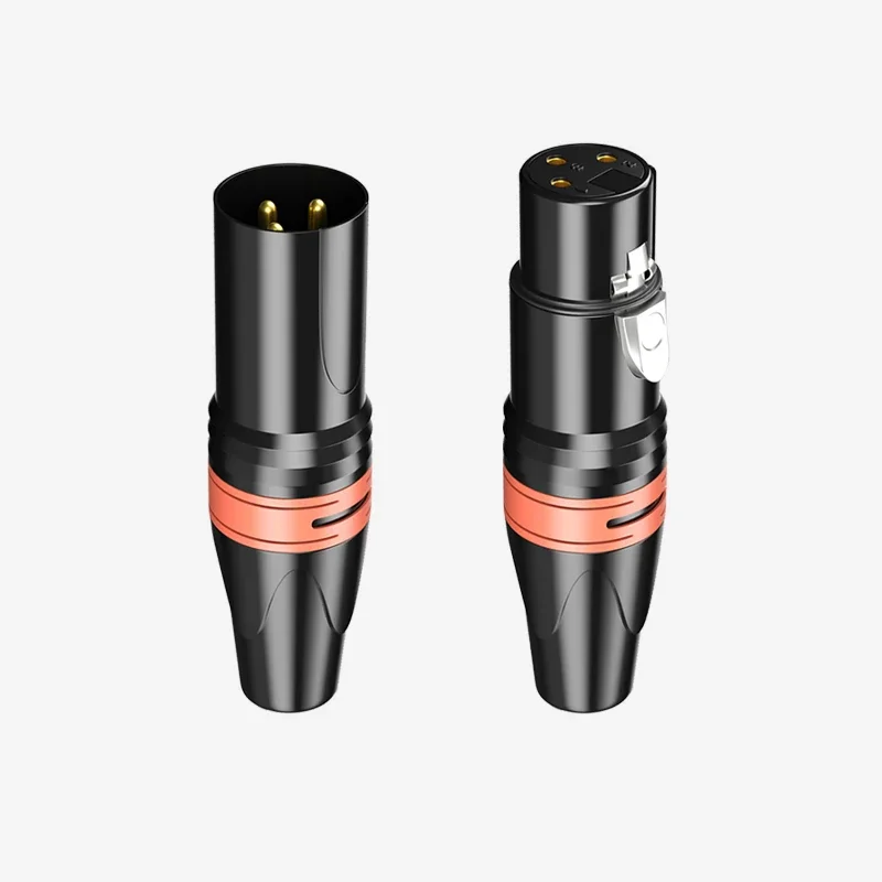 3 Pin XLR Male/Female Jack Connector Mic Cable Right Angle 90 Degree Audio Wire Connector for Speaker Systems Radio Station