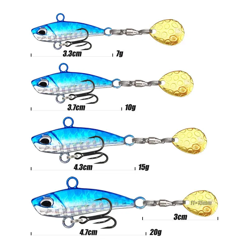 Señuelo Metal Vib 3D Ojos – Vibración Hundida para Lubina y Pike - imagen 5