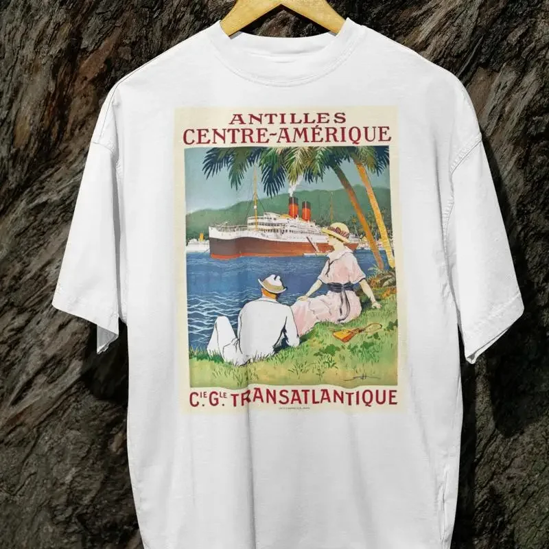 1920 Antilles and Central America T Shirt Cruise Ship Aesthetic SweaT Retro American For