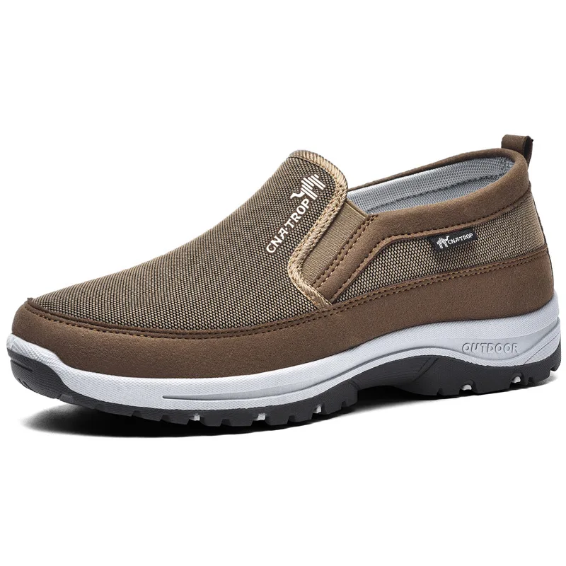 Sneakers Men Shoes Casual Loafers Non-Slip Slip on Vulcanized Shoes Soft Sole Solid Color Comfortable Water Sport Shoes Brown